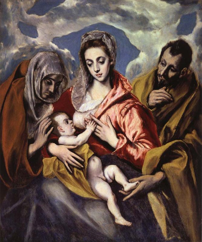 El Greco The Holy Family iwth St Anne Sweden oil painting art